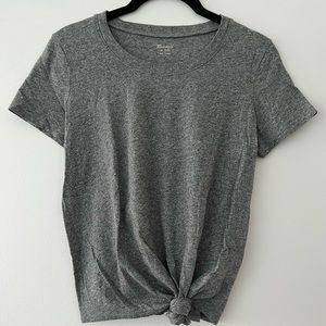 Madewell gray tie-front t-shirt